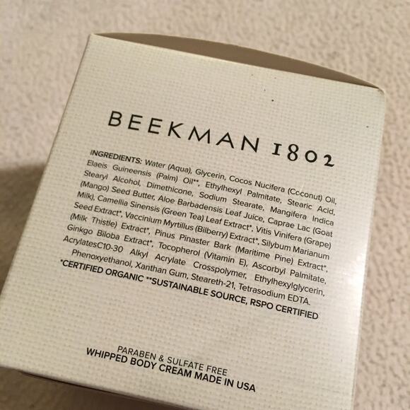 Beekman 1802 UNSCENTED whipped body cream 8 oz goat milk USA MADE - Picture 2 of 5